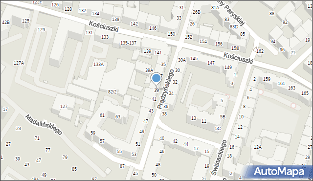 Wrocław, Prądzyńskiego Ignacego, gen., 39, mapa Wrocławia
