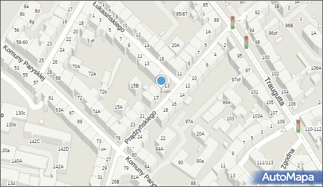 Wrocław, Prądzyńskiego Ignacego, gen., 15, mapa Wrocławia