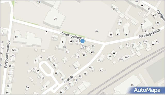 Wrocław, Przesmyckiego Zenona Miriama, 15, mapa Wrocławia