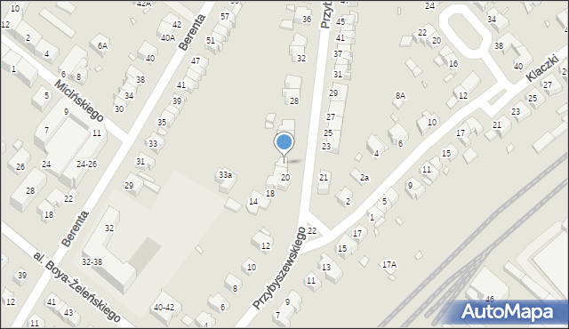 Wrocław, Przybyszewskiego Stanisława, 22, mapa Wrocławia