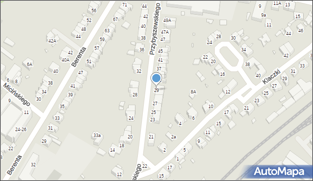 Wrocław, Przybyszewskiego Stanisława, 29, mapa Wrocławia