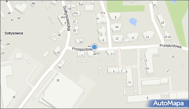 Wrocław, Przejazdowa, 1A, mapa Wrocławia