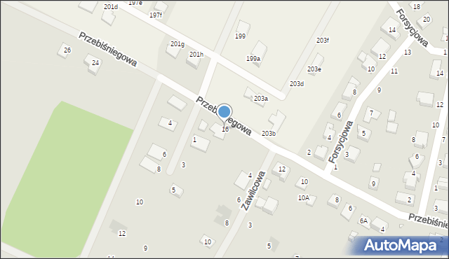 Wrocław, Przebiśniegowa, 16, mapa Wrocławia