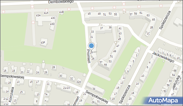 Wrocław, Promień, 27, mapa Wrocławia