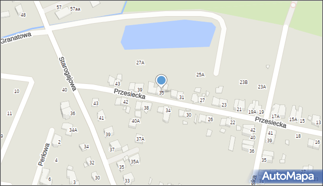 Wrocław, Przesiecka, 35, mapa Wrocławia