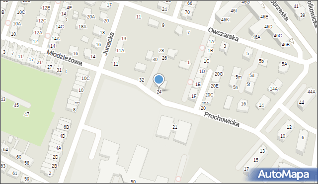 Wrocław, Prochowicka, 24, mapa Wrocławia