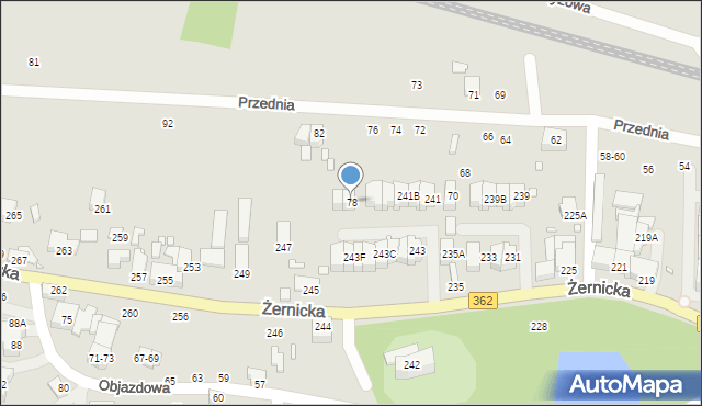 Wrocław, Przednia, 78, mapa Wrocławia