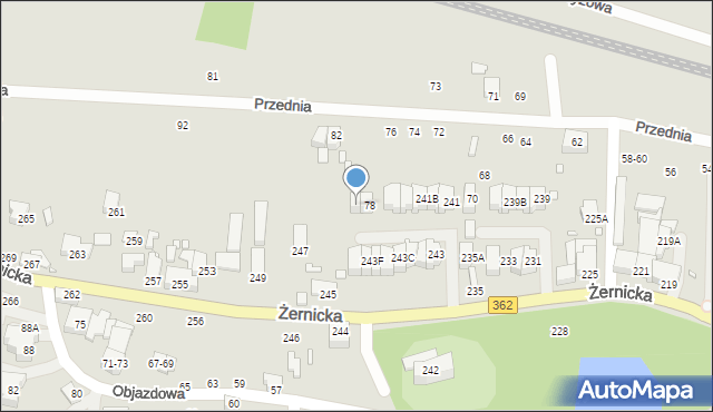 Wrocław, Przednia, 80, mapa Wrocławia