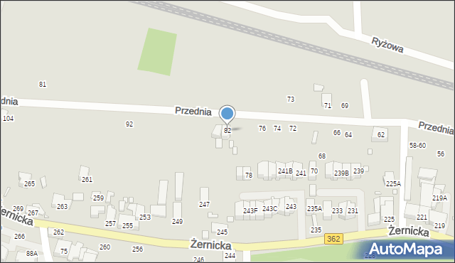 Wrocław, Przednia, 82, mapa Wrocławia