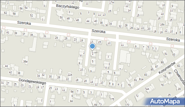 Września, Prądzyńskiego Ignacego, gen., 1, mapa Wrześni