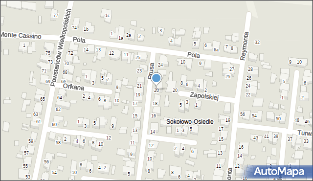 Września, Prusa, 20, mapa Wrześni