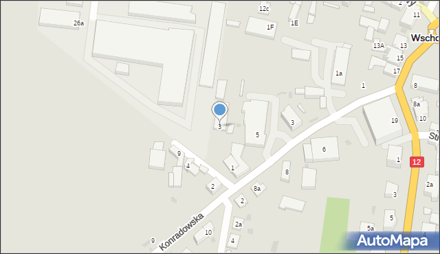 Wschowa, Przemysłowa, 3, mapa Wschowa