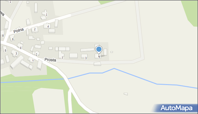 Wysoka, Prosta, 5, mapa Wysoka