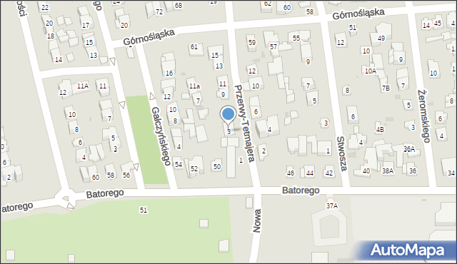 Ząbki, Przerwy-Tetmajera Kazimierza, 3, mapa Ząbki