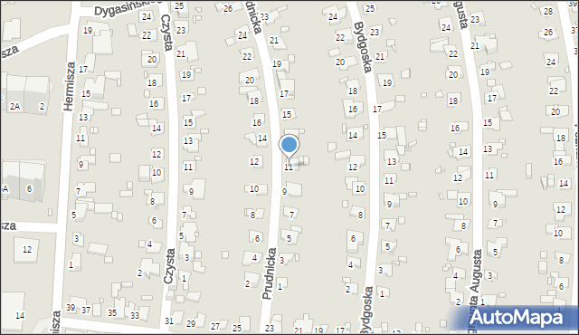 Zabrze, Prudnicka, 11, mapa Zabrza