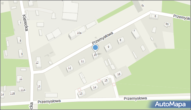 Zagnańsk, Przemysłowa, 10, mapa Zagnańsk