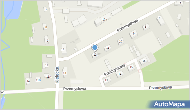 Zagnańsk, Przemysłowa, 12, mapa Zagnańsk