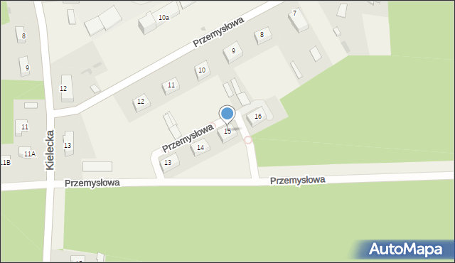 Zagnańsk, Przemysłowa, 15, mapa Zagnańsk