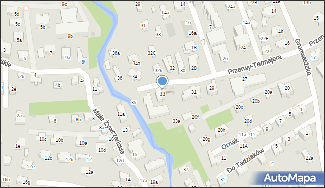 Zakopane, Przerwy-Tetmajera Kazimierza, 33, mapa Zakopanego