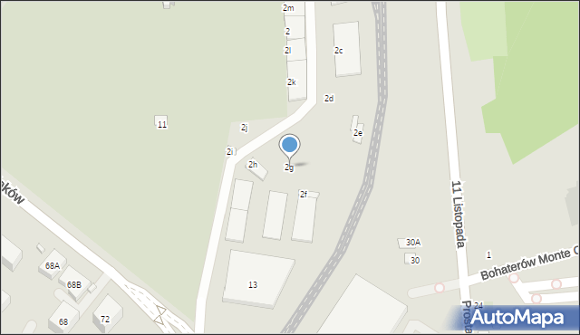 Zamość, Przemysłowa, 2g, mapa Zamościa