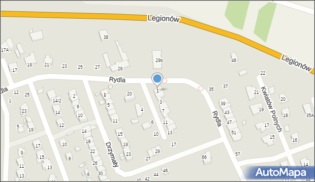 Zamość, Przerwy-Tetmajera Kazimierza, 1, mapa Zamościa