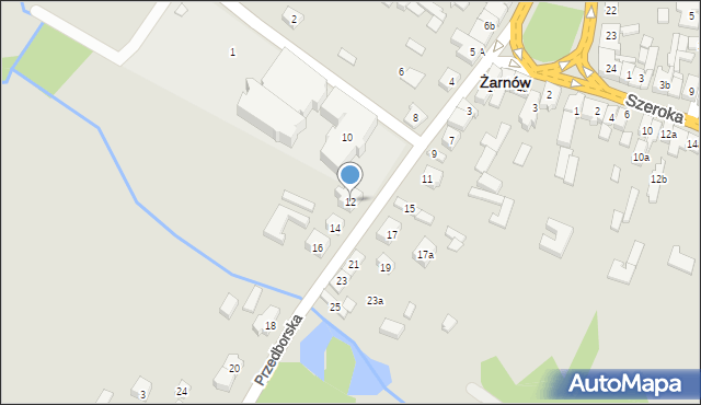 Żarnów, Przedborska, 12, mapa Żarnów