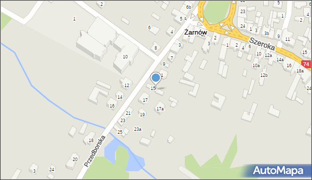 Żarnów, Przedborska, 15a, mapa Żarnów