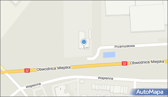 Żary, Przemysłowa, 1, mapa Żary