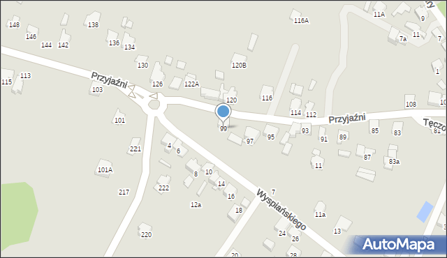 Zawiercie, Przyjaźni, 99, mapa Zawiercie