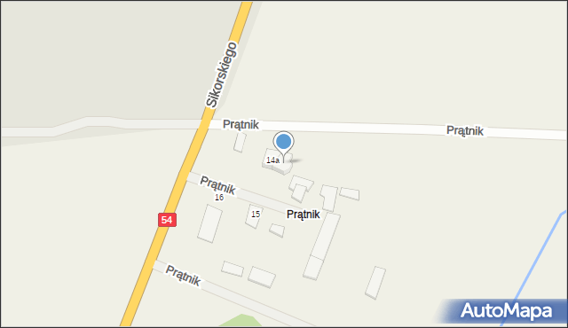 Zawierz, Prątnik, 14b, mapa Zawierz