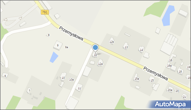 Zawodzie, Przemysłowa, 12, mapa Zawodzie