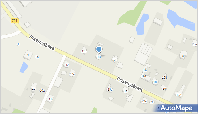 Zawodzie, Przemysłowa, 13, mapa Zawodzie