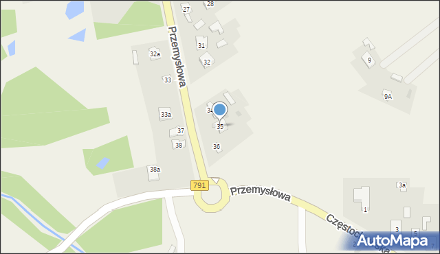 Zawodzie, Przemysłowa, 35, mapa Zawodzie