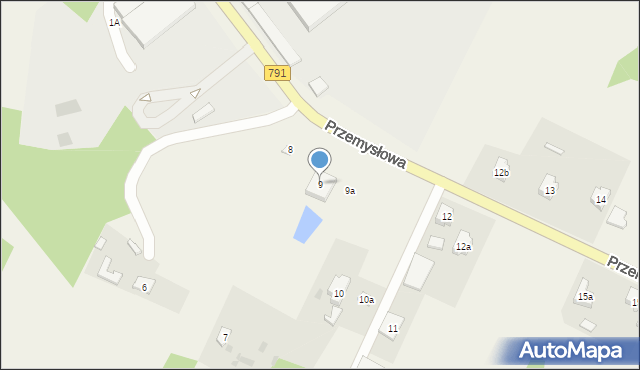 Zawodzie, Przemysłowa, 9, mapa Zawodzie