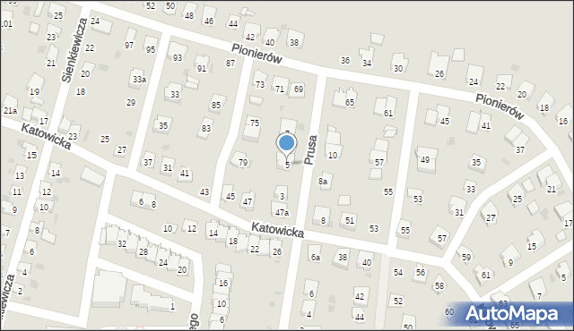 Zdzieszowice, Prusa, 5, mapa Zdzieszowice