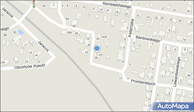 Zgierz, Promienistych, 36, mapa Zgierz