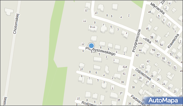 Zgierz, Przybyszewskiego Stanisława, 7, mapa Zgierz