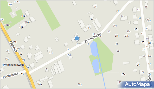 Zgierz, Przyrodnicza, 7, mapa Zgierz