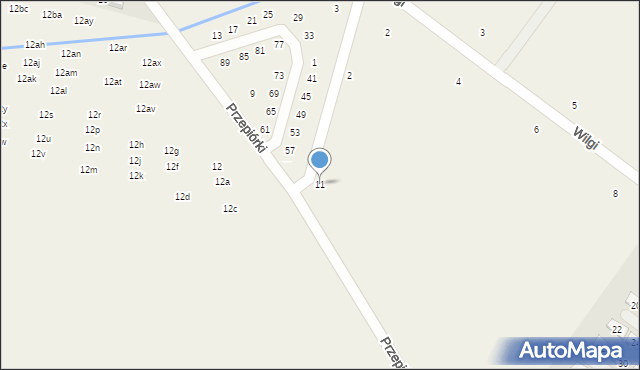 Zgorzała, Przepiórki, 11, mapa Zgorzała