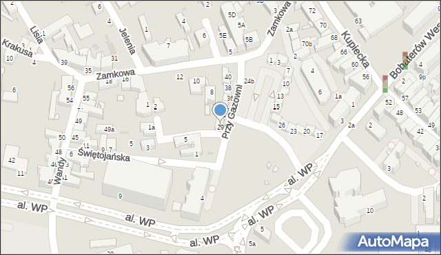 Zielona Góra, Przy Gazowni, 29, mapa Zielona Góra