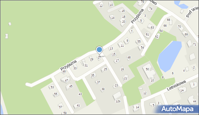 Żukowo, Przyjazna, 27, mapa Żukowo