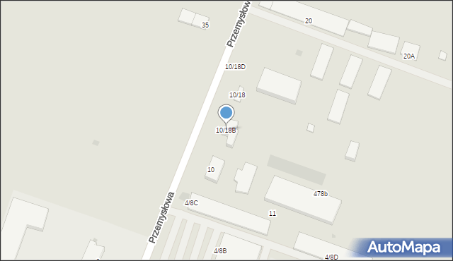 Żuromin, Przemysłowa, 10/18B, mapa Żuromin