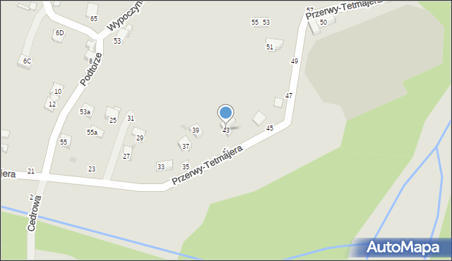 Żywiec, Przerwy-Tetmajera Kazimierza, 43, mapa Żywiec