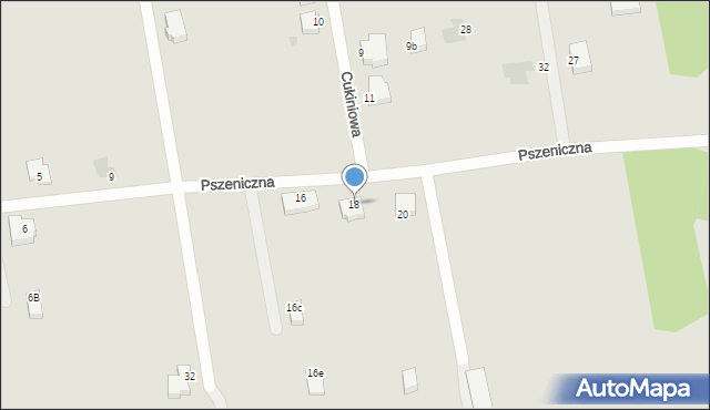 Białystok, Pszeniczna, 18, mapa Białegostoku