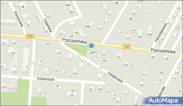 Brwinów, Pszczelińska, 18, mapa Brwinów