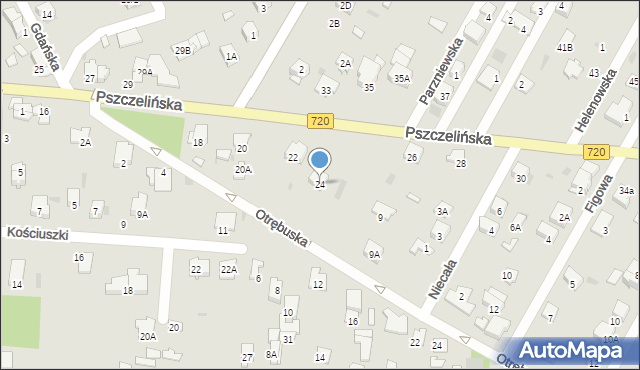 Brwinów, Pszczelińska, 24, mapa Brwinów