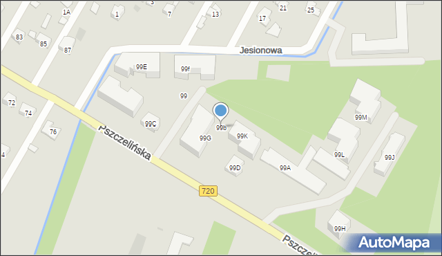 Brwinów, Pszczelińska, 99b, mapa Brwinów