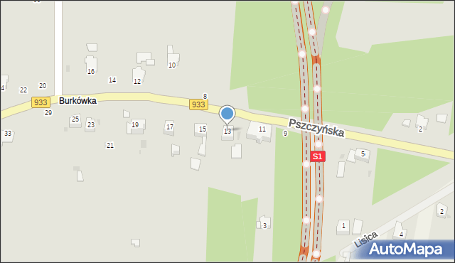 Brzeszcze, Pszczyńska, 13, mapa Brzeszcze