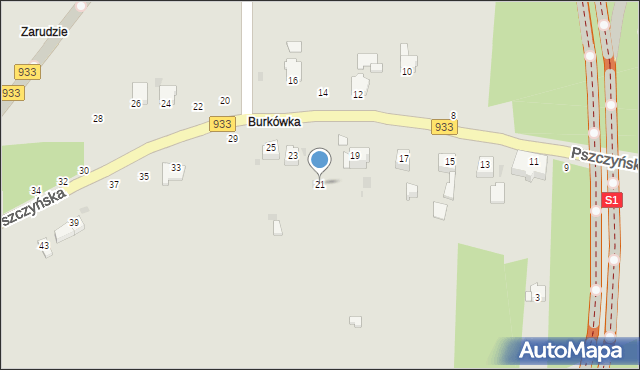 Brzeszcze, Pszczyńska, 21, mapa Brzeszcze