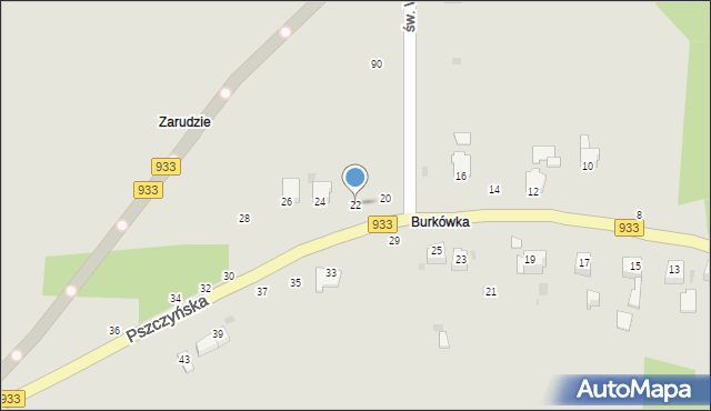 Brzeszcze, Pszczyńska, 22, mapa Brzeszcze